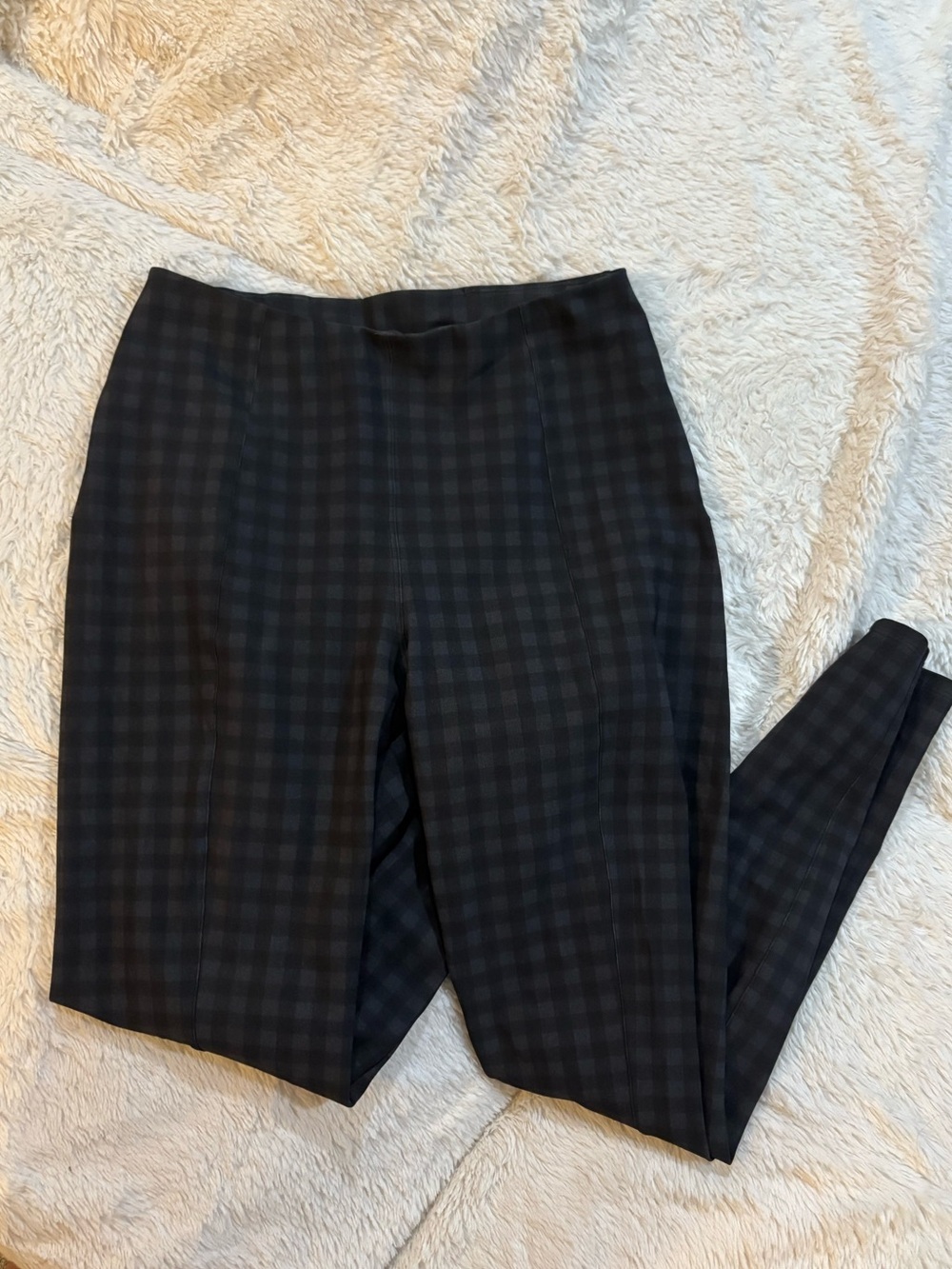 lululemon athletica Women’s Black and Charcoal Plaid Ankle Dress Pants - 8
